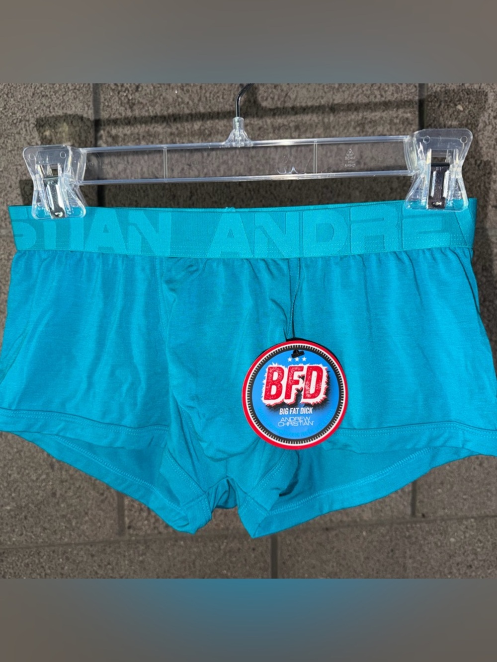 Andrew Christian BFD (Big Fat D*ck) Teal Boxer Briefs